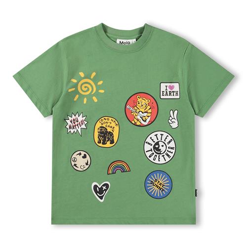 Molo GOTS Riley T-shirt Patch Batch  Patch Batch 116 cm  Grøn  116 cm  Piger