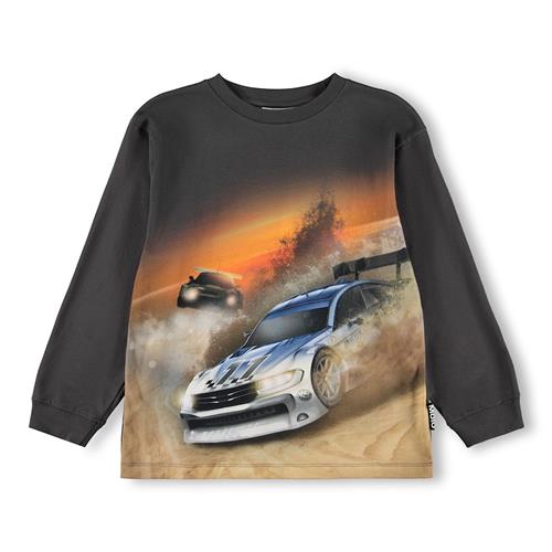 Molo GOTS Rube Langærmet T-shirt Beach Race Dark  Beach Race Dark 98 cm  Sort  98 cm  Drenge