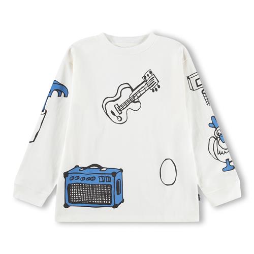Molo GOTS Rube Langærmet T-shirt Daylight White  Daylight White 116 cm  Hvid  116 cm  Drenge