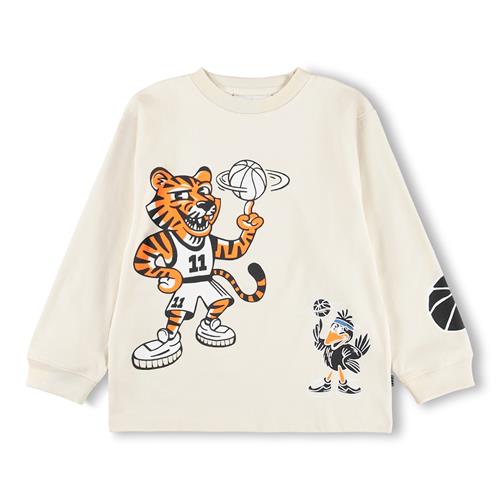 Molo GOTS Rube Langærmet T-shirt Basket Mascots  Basket Mascots 116 cm  Hvid  116 cm  Drenge