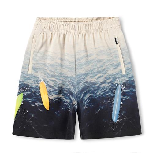 Molo GOTS Amil Sweat Shorts Floating Boards  Floating Boards 110 cm  Hvid  110 cm  Drenge