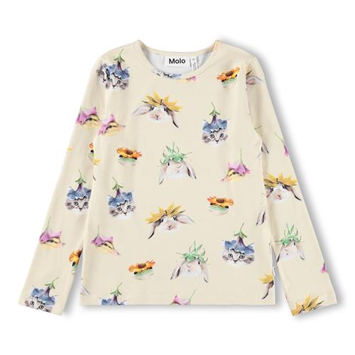 Molo GOTS Rose Langærmet Top Floral Fun  Floral Fun 122 cm  Creme  122 cm  Piger
