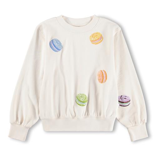 Molo GOTS Marge Sweatshirt Macaroon Shine  Macaroon Shine 104 cm  Hvid  104 cm  Piger