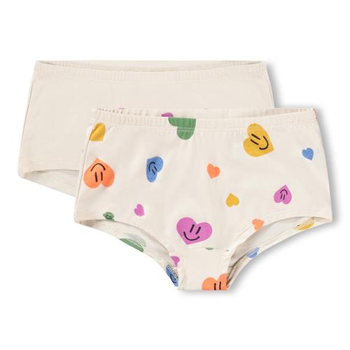 Molo GOTS Jemma 2-pak Trusser Confetti Smiles  Confetti Smiles 146/152 cm  Hvid  146/152 cm  Piger