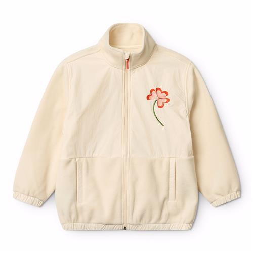 Molo Utta Fleece-jakke Pearled Ivory  Pearled Ivory 122 cm  Creme  122 cm  Piger