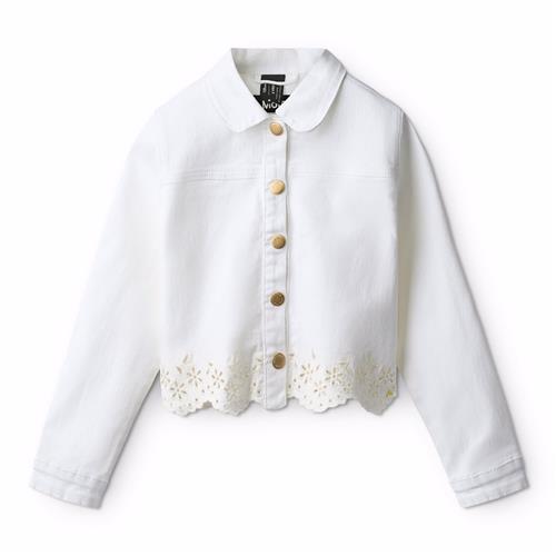 Molo Helene Jeans-jakke Whitest  Whitest 116 cm  Hvid  116 cm  Piger
