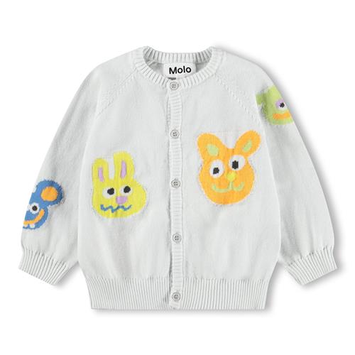 Molo Brody Cardigan Wave Crest  Wave Crest 74 cm  Hvid  74 cm  Drenge