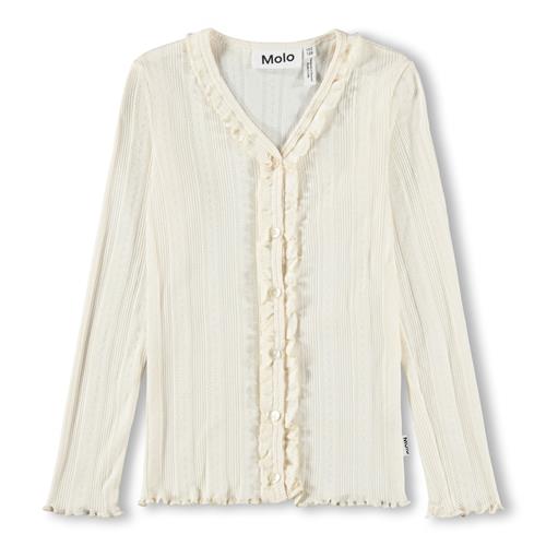 Molo GOTS Ramsi Langærmet Top Pearled Ivory  Pearled Ivory 110/116 cm  Creme  110/116 cm  Piger
