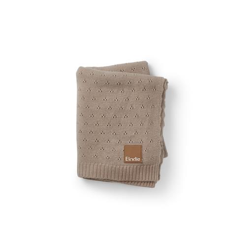 Elodie Pointelle-tæppe Tender Taupe  Tender Taupe-One Size  Grå  One Size  Drenge, Piger