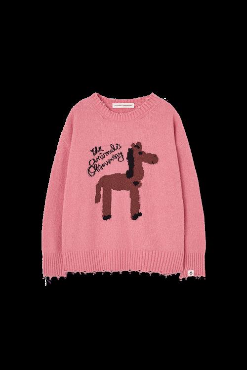 The Animals Observatory Gollie Sweater Soft Pink  Soft Pink 6 Y  Lyserød  6 år  Piger
