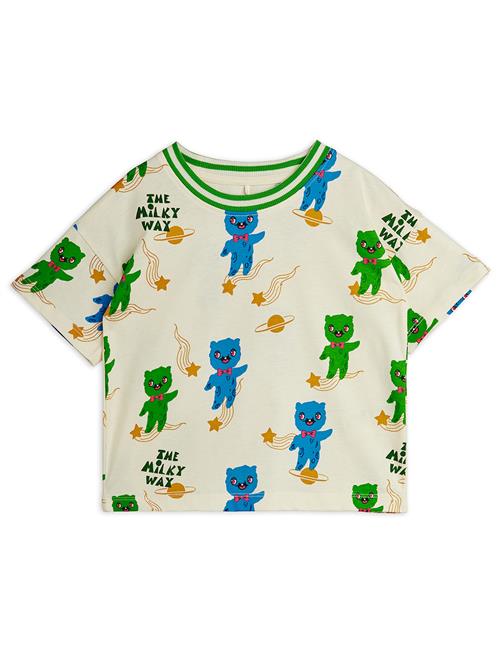 Mini Rodini Aliens Tee Off-white  Off-White 128/134 cm  Hvid  128/134 cm  Drenge, Piger