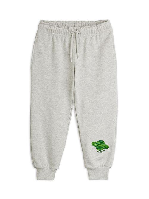 Mini Rodini Planet Joggingbukser Grey Melange  Grey Melange 128/134 cm  Grå  128/134 cm  Drenge, Piger