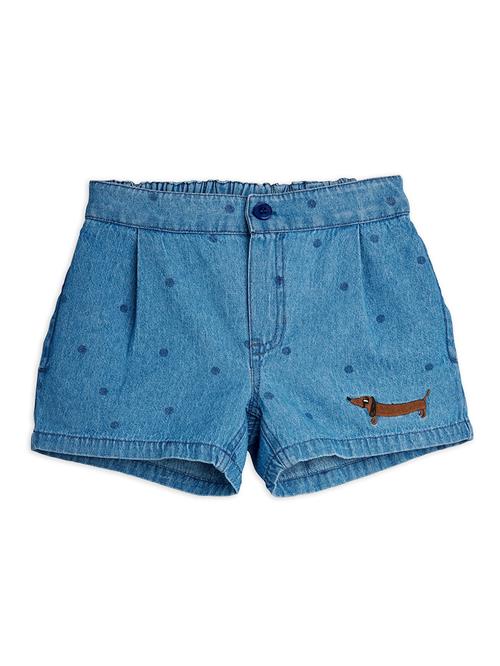 Mini Rodini Dots Denim Shorts Blue  Blue 116/122 cm  Blå  116/122 cm  Drenge, Piger