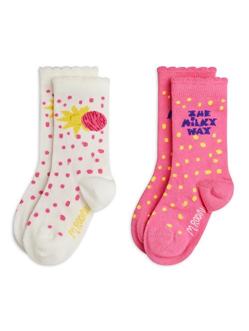 Mini Rodini The Milky Way 2-pak Sokker Pink  Pink 36-39 EU  Lyserød  36-39 EU  Piger