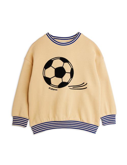 Mini Rodini Football Chenille Sweatshirt Beige  Beige 92/98 cm  Beige  92/98 cm  Drenge, Piger