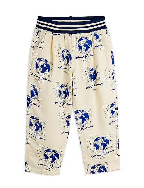 Mini Rodini Society Vævede Bukser White  White 104/110 cm  Hvid  104/110 cm  Drenge, Piger