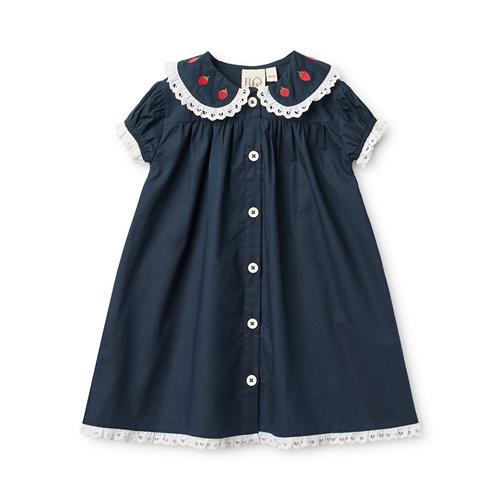Flöss Aja Kjole New Navy  New Navy 98 cm  Marineblå  98 cm  Piger
