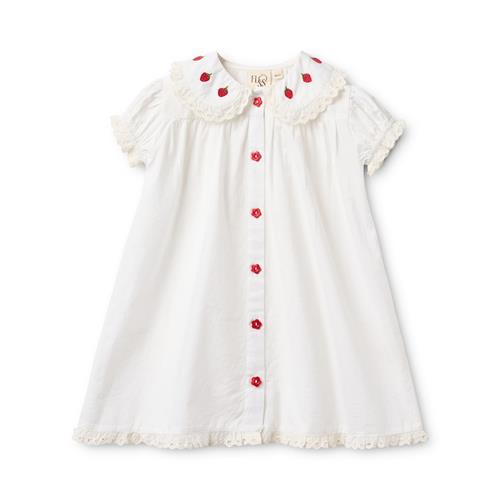 Flöss Aja Kjole White  White 98 cm  Hvid  98 cm  Piger