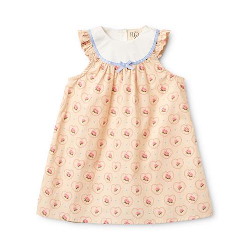 Flöss Berta Kjole Rosy Heart  Rosy Heart 116 cm  Lyserød  116 cm  Piger
