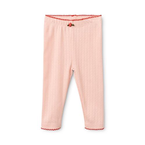 Flöss Liva Pointelle-leggings Soft Rose  Soft Rose 98 cm  Lyserød  98 cm  Piger