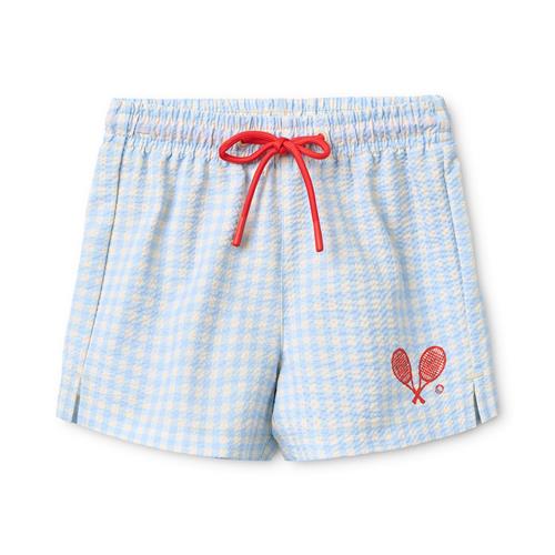 Flöss Ocean Badeshorts Blue Gingham  Blue Gingham 104 cm  Blå  104 cm  Drenge