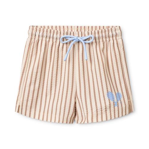 Flöss Ocean Badeshorts Light Brown Stripe  Light Brown Stripe 86 cm  Beige  86 cm  Drenge