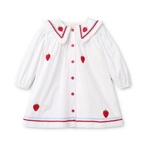 Flöss Manon Kjole White  White 86 cm  Hvid  86 cm  Piger
