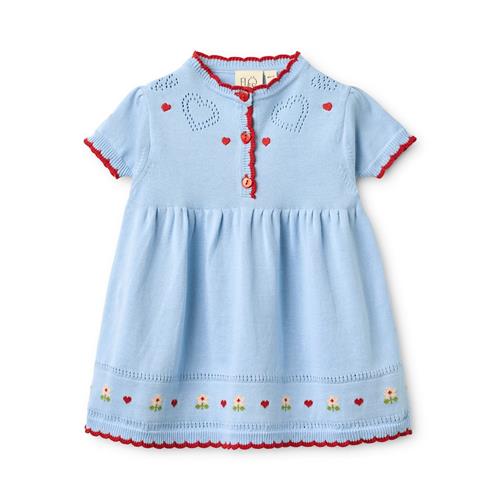 Flöss Blanca Kjole Blue Sky  Blue Sky 128 cm  Blå  128 cm  Piger