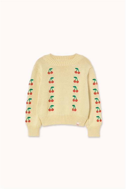 Tinycottons Mini Cherries Sweater Dusty Yellow  Dusty Yellow 6 Y  Gul  6 år  Piger