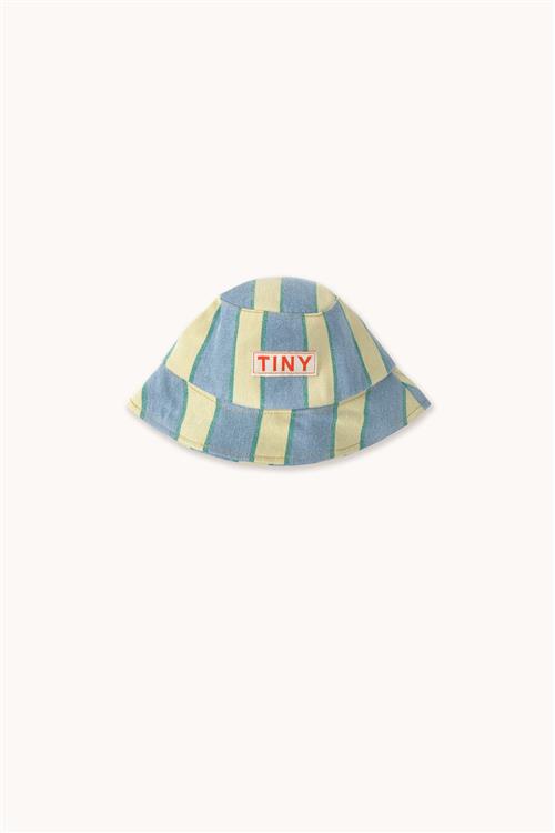 Tinycottons Retro Stripes Bucket Hat Light Wash Denim  Light Wash Denim 50/52 cm  Blå  50/52 cm  Drenge