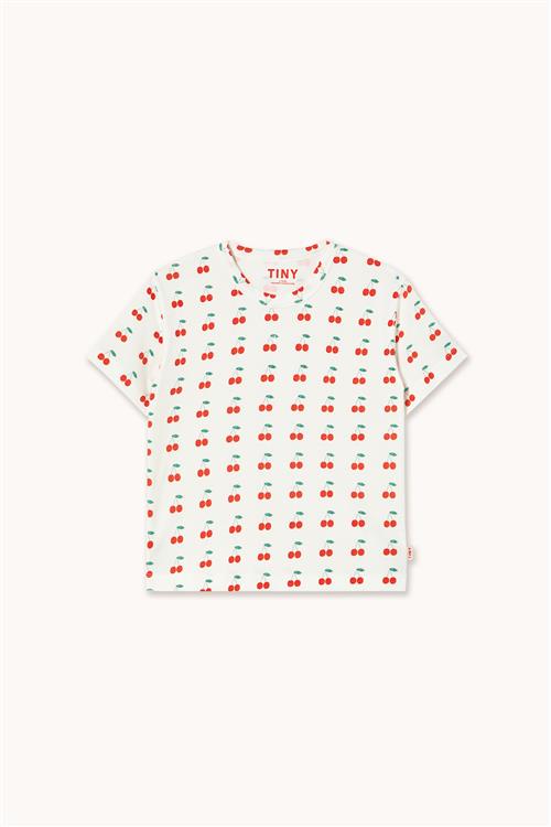 Tinycottons Cherries Strikket T-shirt Off-white  Off-White 2 Y  Hvid  2 år  Piger