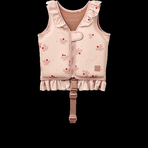 Liewood Dove Svømmevest Butterfly / Apple Blossom  Butterfly / Apple Blossom-15-19 kg  Rød  15-19 kg  Piger