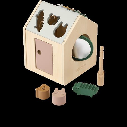 Liewood Lucas Aktivitetskube Tuscany Rose Multi Mix  Tuscany Rose Multi Mix-One Size  Beige  One Size  Drenge, Piger