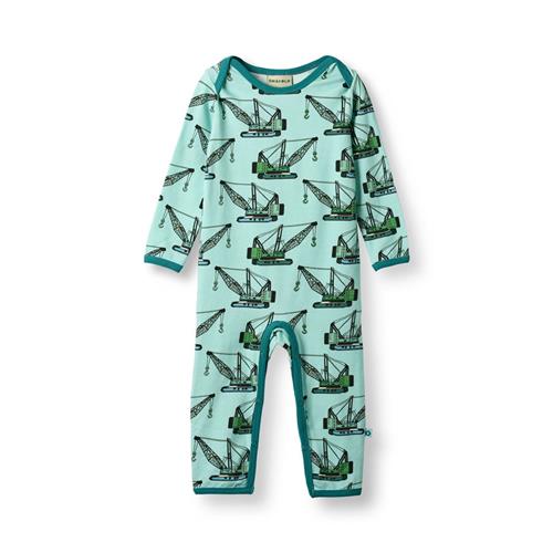 Småfolk Ulm Langærmet Onesie Mint Haven  Mint Haven 92 cm  Grøn  92 cm  Drenge
