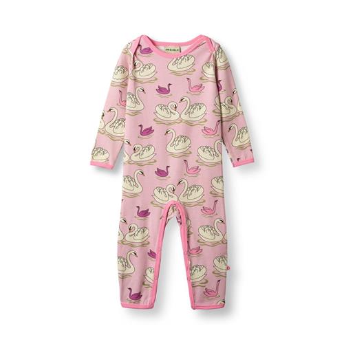 Småfolk Ulm Langærmet Onesie Blush Cream  Blush Cream 62 cm  Lyserød  62 cm  Piger