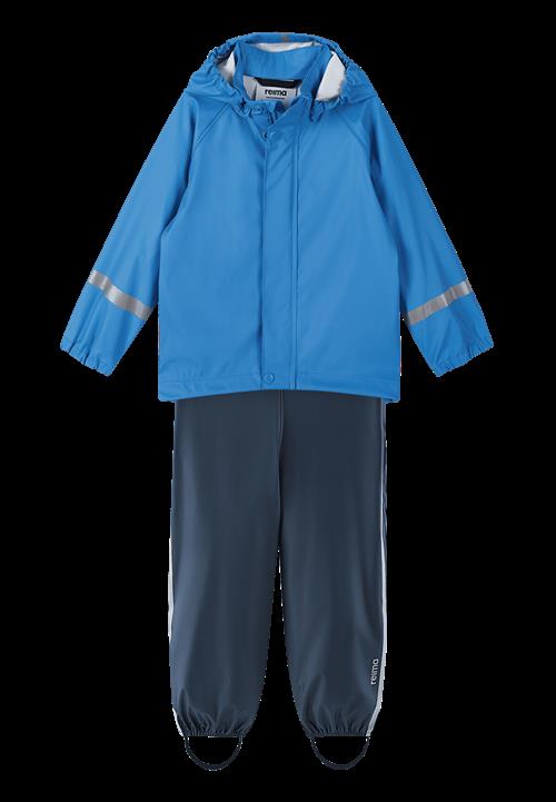 Reima Tihku Regn-outfit Cool Blue  Cool Blue-104 cm  Blå  104 cm  Drenge, Piger