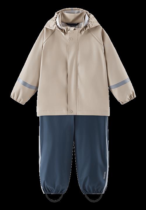 Reima Tihku Regn-outfit Earthy Beige  Earthy Beige-104 cm  Brun  104 cm  Drenge, Piger