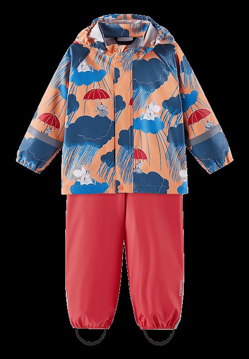 Reima Moomin Plask Regn-outfit Apricot  Apricot-80 cm  Orange.  80 cm  Drenge, Piger