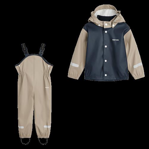 Tretorn Regnfrakke-sæt Mule  Mule-74/80 cm  Creme  74/80 cm  Drenge, Piger