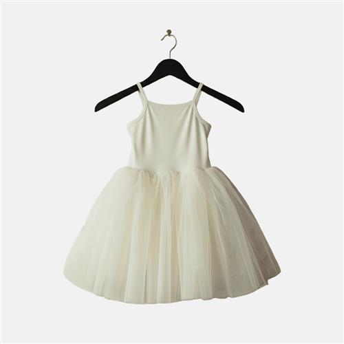 DOLLY by Le Petit Tom Dolly Romantic Ballet Tutu-kjole Vanille  Vanille-6-8 Y  Hvid  6-8 år  Piger