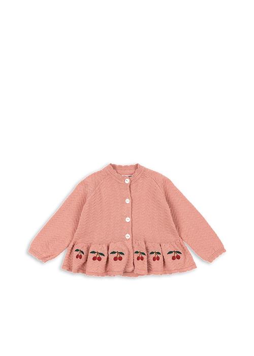 Konges Sløjd GOTS Cypres Cardigan Rosette  Rosette 9 months  Lyserød  9 måneder  Piger