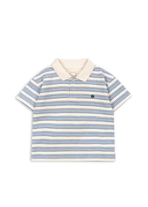 Konges Sløjd GOTS Spotty Polo Stripe Ciel  Stripe Ciel 4 Y    4 år  Drenge