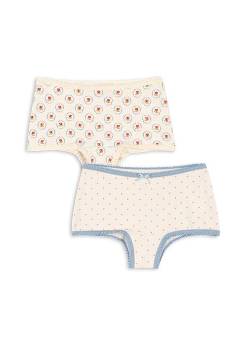Konges Sløjd GOTS Basic 2-pak Hipsters Pirouette Dot Mirage  Pirouette Dot Mirage 5-6 Y  Hvid  5-6 år  Piger