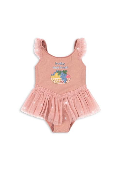 Konges Sløjd Amandine Badedragt Powder Pink  Powder Pink 5-6 Y  Lyserød  5-6 år  Piger