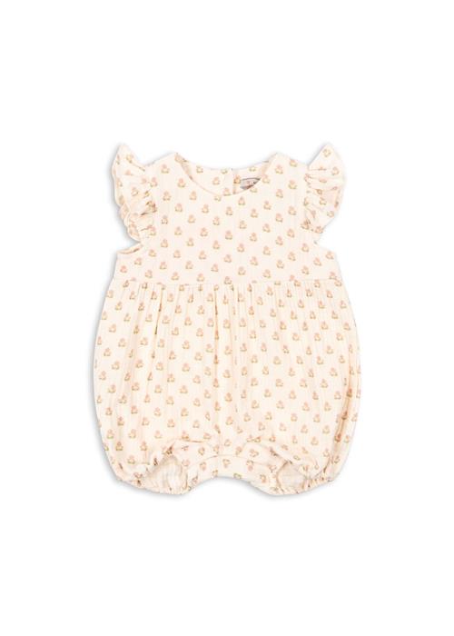 Konges Sløjd GOTS Coco Romper Med Flæser Carta Rosa  Carta Rosa 3 months    3 måneder  Piger