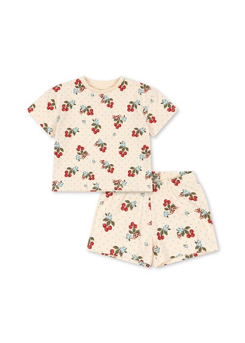 Konges Sløjd GOTS Lin T-shirt Og Shorts Marmelatta  Marmelatta 7-8 Y  Hvid  7-8 år  Piger