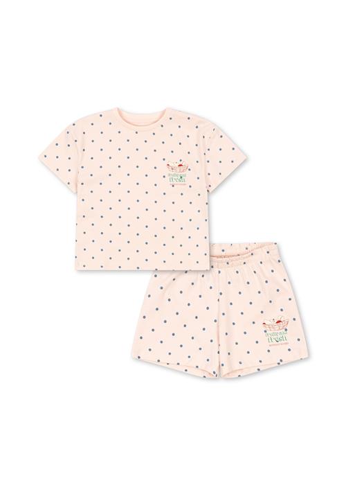 Konges Sløjd GOTS Lin T-shirt Og Shorts Rosewater Dot  Rosewater Dot 5-6 Y  Lyserød  5-6 år  Piger