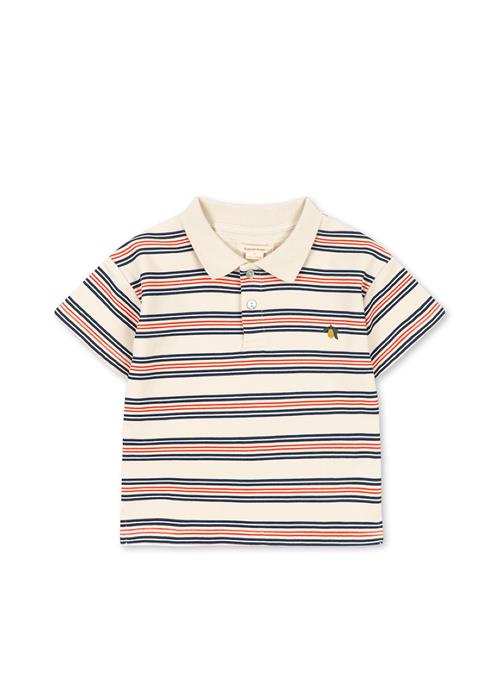 Konges Sløjd GOTS Spotty Polo Stripie Stripe  Stripie Stripe 4 Y  Hvid  4 år  Drenge