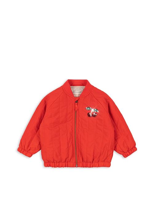 Konges Sløjd Juno Bomberjakke Med Pailletter Fiery Red  Fiery Red 18 months  Rød  18 måneder  Piger