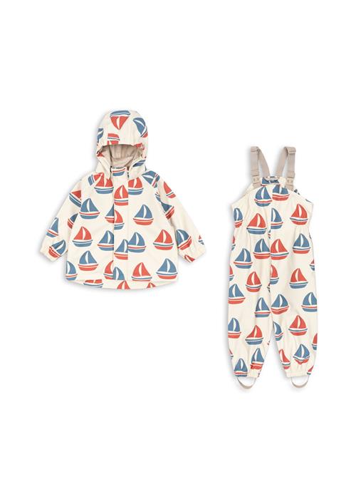 Konges Sløjd Rainy Palme Regnsæt Ahoy  Ahoy 7-8 Y  Hvid  7-8 år  Drenge